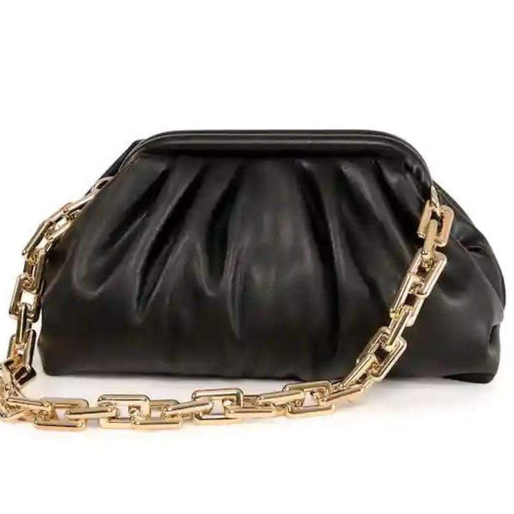 Vici Chic Crossbody Chain Pouch Bag - Black
